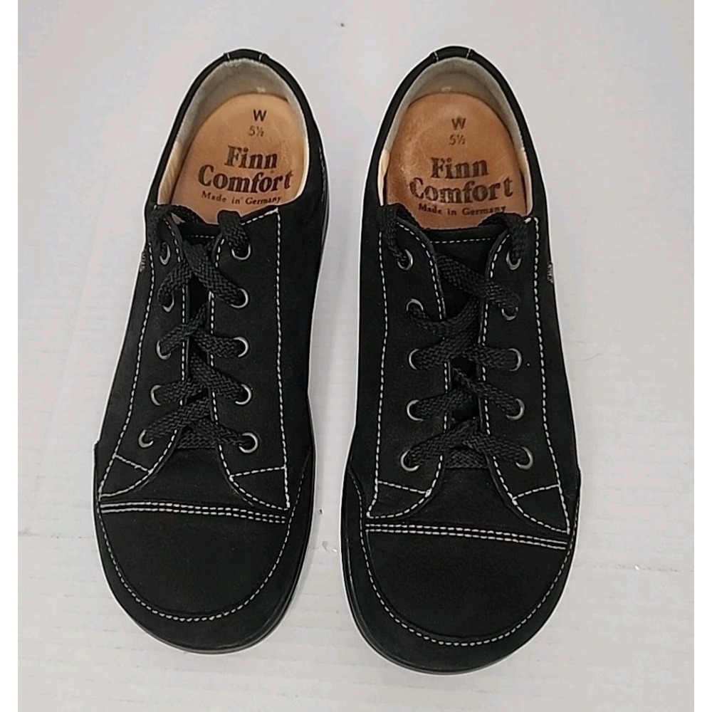 FinnComfort‎ Ikebukuro Black Soho Lace Up Shoes Women's UK5.5 US8 Germany